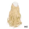 24 inch lus Micro Ring Hair Extensions Fish Line Hairpieces No Clip Synthetische groothandel nepharen