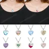 MOM Love Heart Collana con ciondolo in vetro Donna Elegante Romantico Dolce Lettera Stampata Collane Gioielli per la festa della mamma Accessori regalo