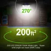 Lampe murale lumières solaires extérieures 3 tête à 360 degrés inondable réglable pour le porche jardin yard de garage piste de garage 2 pack jalon