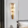 Nordic Crystal LED Wall Lamp Surface Mount Parlor Bedroom Bathroom Lights 110-220V G 4 Home Decoration Loft Sconce