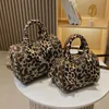 Abendtaschen Leopard Mini Tote Bag 2022 Winter Hochwertige Leinwand Damen Luxus Designer Handtasche Vintage Schulter Geldbörsen Abend