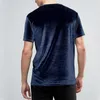 Men's T-Shirts Fashion Velour T Shirt Men Summer Short Sleeve O-neck Velvet Fabric Hip Hop Solid Color Tshirt Swag T-shirt Top