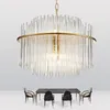 Włoski lśniący kryształowe lampy wiszące Europejskie luksusowe lampki wisiorku American Nowoczesne szklane rurki Lampa LED LED LAMON