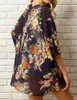 13 färger Sommarkvinnor Floral Kimono Swim Coverups Female Boho Cardigan Bathing Tops Beach Bikini Cover Up Outfits 220621
