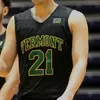 WSKT NCAA College Vermont Catamounts UVM Basketball Jersey Ryan Davis Ben Shungu Isaiah Powell Justin Mazzulla Aaron Deloney Finn Sullivan