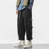 Side Pockets Cargo Harem Joggers Pants Men Military Army Green Casual Harajuku Streetwear Sweatpant Male baggy 220719