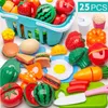 Faire semblant de jouer ensemble en plastique alimentaire jouet bricolage gâteau coupe fruits légumes s pour enfants Eonal cadeau 220418