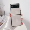 Przypadki dla Samsung Galaxy Z Flip4 Flip3 Fold4 Fold3 Huawei P50 Pocket Retro Matte PU Skórzana pokrywa miękka tylna okładka