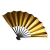 金の折り畳み日本の紙ファンの装飾竹ビンテージハンドホールドパーソナライズされたウェディレーター装飾ホームAA50SZ 220505