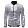 男性ゴールドシルバースパンコール光沢のあるブレザースーツジャケットファッションナイトクラブDJステージパフォーマンスウェディングパーティーコート220819