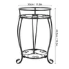 Hooks Rails Metal Plant Stand Iron Art Planter Titis Black for Indoor Outdoorhooks Hookshoks