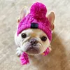 Köpek Kıyısı Kış Şapkası Pom Beanie Örgü Sıcak Kapak Sevimli Pet Aksesuarları Küçük Orta Büyük Dogdog için Boyun Kulak Isıtma Kaputu