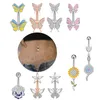 Cute Series Butterfly Flower Belly Button Ring Piercing Stainless Steel Navel Piercing Rings Women Sexy Body Jewelry