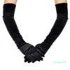 53CM Frauen Samt Lange Handschuh Herbst Winter Warme Schwarz Abendkleid Etikette Handschuhe Retro Stil Bankett Zubehör Elastizität 2111301