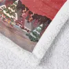 البطانيات الأحمر عيد ندفة الثلج شجرة بطانية رمي الكرتون الدافئة شيربا الصوف عيد الميلاد أفخم السرير للأطفال أطفال سرير أريكة سيارة