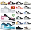 1s Athletic Jumpman 1 Low One Basketball Shoes Flats Trainers Pinksicle Light Smoke Cool Grey 2021 New UNC Man Woman Lows Running Jogging