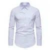 Camicie casual da uomo d'affari nere Camicie a maniche lunghe slim fit a vita bassa Camicia da uomo in cotone con bottoni Camisa Social Masculina L220704