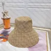 Petite lettre concepteur seau chapeaux pour femme homme marque de mode chapeau de soleil campaniforme casquettes été plage Sunbonnet Casquette