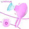 ヴァティン3速度膣クリトリスは舌を刺激するGスポットマッサージバイブレーターペニスリングコックローテーションオーラル