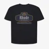 남성 t 셔츠 Rhude 티셔츠 독수리 인쇄 탑 남성 여성 패션 반팔 티셔츠 코튼 티셔츠 크루 넥