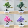 Party Supplies Simulation Plant Artificial Potted Tree Bonsai Decorative Fake Green Plants Ornaments Home Hotel Garden Decor Wedding Decoration 20220514 D3