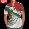 Plstar Cosmos Mexico Gepersonaliseerde aangepaste naam Hawaiiaanse shirts mode 3Dprint zomer grappige strand korte mouw casual A 3 220713