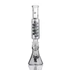 Glass Water Bongs Downstem Perc Bubbler Hookahs Glass Bubbler Waterpipes Freezable Coil Beaker Dab Rigs Smoke Pipe