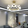 Colour Enamels Chandelier Crystal For Master Bedroom Post-modern Simple Lights For Living Room Dining Room Pendant lighting