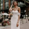 White Sexy Dress With Sleeveless Strapless Lace Backless Applique Off Shoulder Satin Formal Occasion Custom Made Floor-length