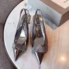 2022 neue Schuhe Frau Frühling Sommer Bogen Strass Europäischen Und Amerikanischen Mode Stiletto spitze High Heel Sandalen G220527