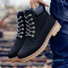 Coturno Black High Top Boots Boots Кожаные зимние снежные мужчины водонепроницаемые с теплыми лесоматериалами для ботинок для ботинок.