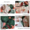Song July's Women Set 7 Pieces Satin Stripes Faux Silk Printing Pamas For Woman Spring Summer Sleepwear Homewear 220421