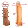 Sex Toys Masager Men's Liquid Silicone Wolf Tooth Cover Simulated Penis Fun Toy Products Längd och förtjockad 084K