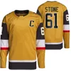 Top 9 Jack Eichel Reverse Retro koszulka 61 Mark Stone 41 Nolan Patrick 71 William Karlsson 67 Max Pacioretty 7 Pietrangelo 81 Jonathan Marchessault Gold Hockey Jerseys