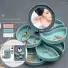 Women Jewelry Storage Box Design Fashion 4-layer Rotatable Accessory Tray With Lid Birthday Gift For