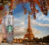 2022 Starbucks 24 unz/710 ml plastikowe kubki kubka wielokrotnego użytku przezroczyste picie Płaskie dolne filarem Kup kubki słomy kubki Nowy gorący produkt do fabrycznej sprzedaży bezpośredniej Abjj