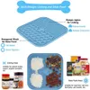 Pet Feeding Mat With Scraper Slower Feeder Pad For Cat Dog Licky Licking Mat Puppy Bathing Distraction Pads Silicone Dispenser