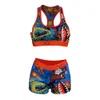 Designer Women TrackSuits Sports Bra Shorts Punki 2 -częściowe marka Szybka sucha zestaw na plaży