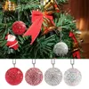 Decorações de interiores Bling Diamond Crystal Ball Christmas Xmas Tree Car Decoração de Vista traseira espelho pendurado Ornament Gift Automotive