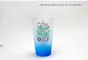 New Thermal Transfer Printing Frosted Glass Gradient Ramp Travel Tumbler Cups Sublimation Blanks Beer Mug BBA13136