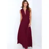 Sexiga kvinnor Multiway Wrap Convertible Boho Maxi Club Red Dress Bandage Long Dress Party Bridesmaids Infinity Robe Longue Femme 220621