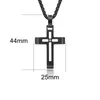 Pendant Necklaces EyeYoYo Fashion Cross Stainless Steel Choker Necklace For Men Black Color Statement Jewelry Collares LargosPendant Sidn22