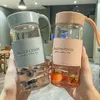 High Quality Water Bottle With Lid Portable Sport Tea Coffee Cup Heat Resistant Cute INS Style Suitable For Outdoor Office Home