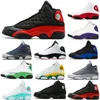 2022 2021 Hot Original Men Basketball Shoes 13S 대기 회색 오로라 그린 검은 고양이 자란 시카고 코트 보라색 플린트 그는 게임 하이퍼 로얄 Jorda Jorens Shoe를 얻었습니다.