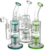 9.9 tums armträd perc glas vatten bongs rök rör vattenpipa återvinnare dab riggar olja bong med 14 mm glasögon banger