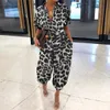 13 kolorów Jumpsuits Rompers Rompers V-Neck Casual Jokssuit Kobiet Kobiety z krótkim rękawem LUSE DUŻY rozmiar Długi kombinezon moda moda Kobieta 258a