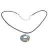 Pendentif Colliers Rond Naturel Abalone Shell Pendentifs Zélande Coquillage Nacre Mer Huître Splice Coloré BijouxPendentif