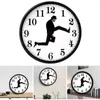 Wall Clocks Monty Python Inspired Silly Walk Clock Creative Silent Mute Art For Home Living Room Decor EST