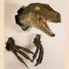 3D dinossauro simulação ornamentos velociraptor conjunto de resina adesivos de parede atmosfera decoração adereços adequados para festa art 220406