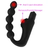 Silicone 10 Velocità Plug anale Massaggiatore prostatico Vibratore Butt Plugs 5 Perline Giocattoli sessuali per donna Uomo Prodotto adulto Sex Shop Sexo 220812